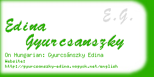 edina gyurcsanszky business card